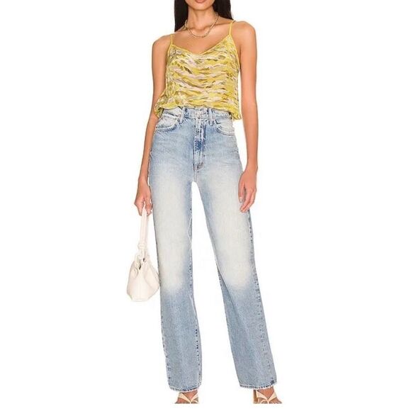 ALLSAINTS Tami Oniyuri Spaghetti Strap Tank Top Yellow size 0 NWT $135 - Picture 5 of 7